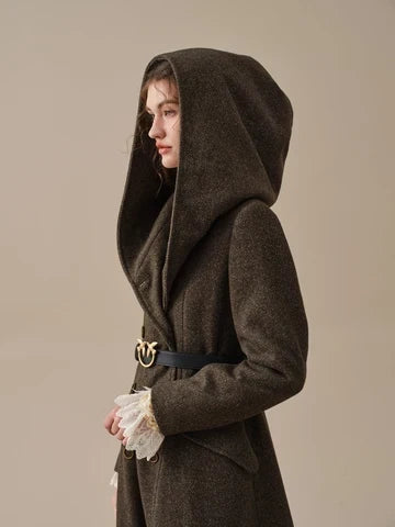Grandkicks - 100% Twill Wool Hooded Coat