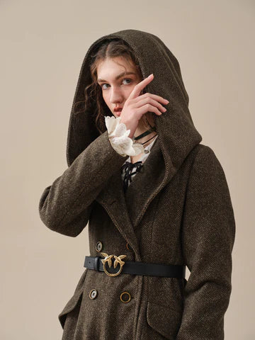 Grandkicks - 100% Twill Wool Hooded Coat